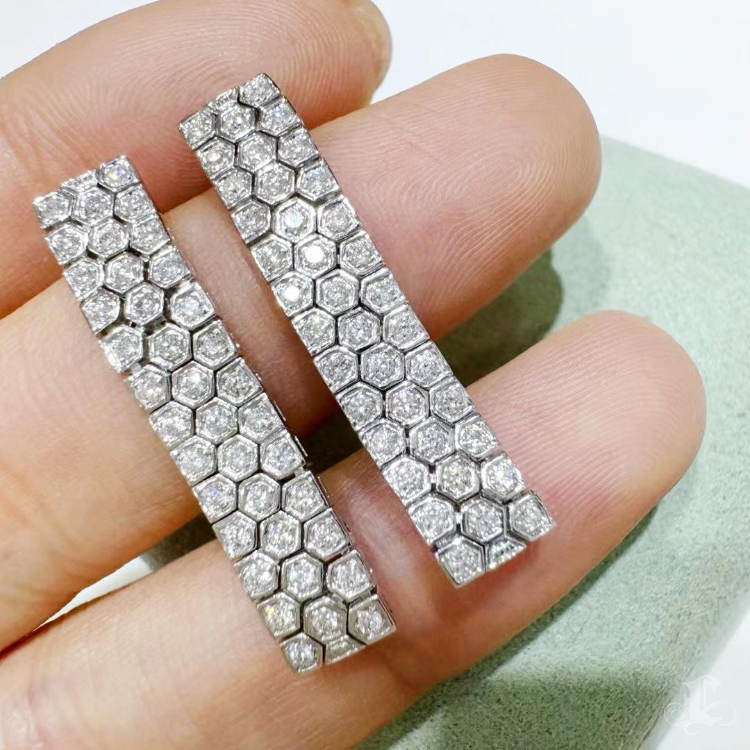 【Lustre Arc】Convertible Hex-Diamant Südseeperle Tag-zu-Abend-Ohrringe im Zustand „Neu“ im Angebot in New York, NY