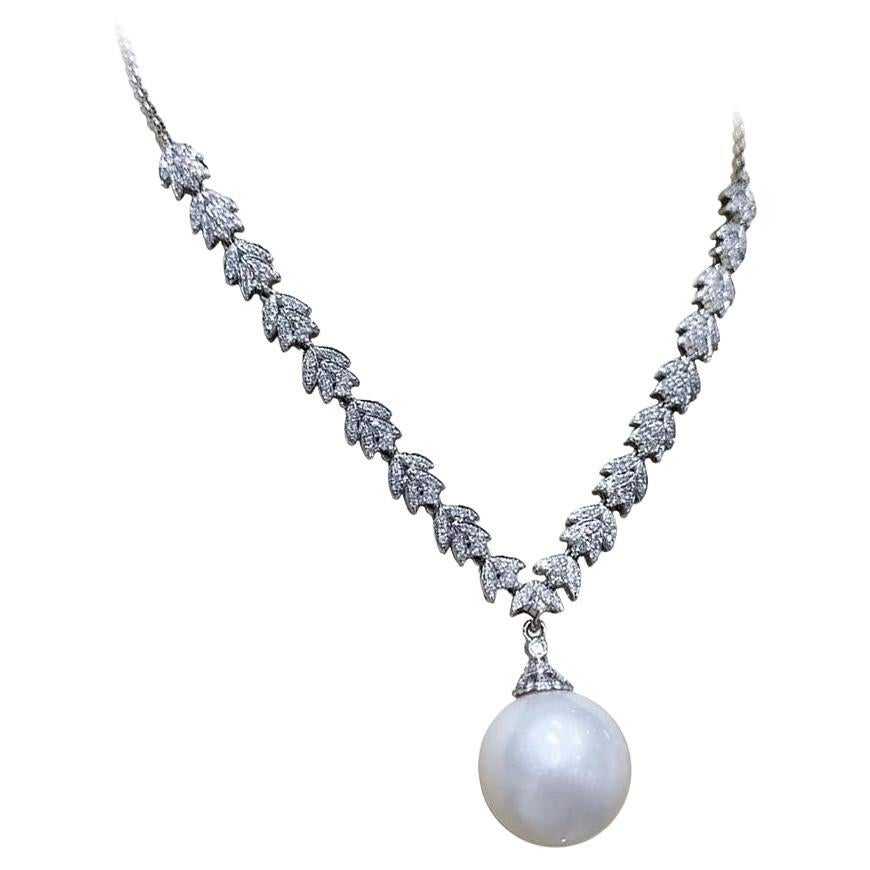 【Crown Radiance】Lumière Y-Drop Convertible South Sea Pearl & Diamond Necklace