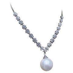 【Crown Radiance】Lumière Y-Drop Convertible South Sea Pearl & Diamond Necklace