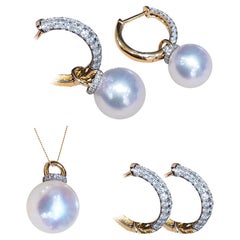 【Crown Radiance】Convertible 3-in-1 Aurora Akoya Pearl Diamond Jewelry
