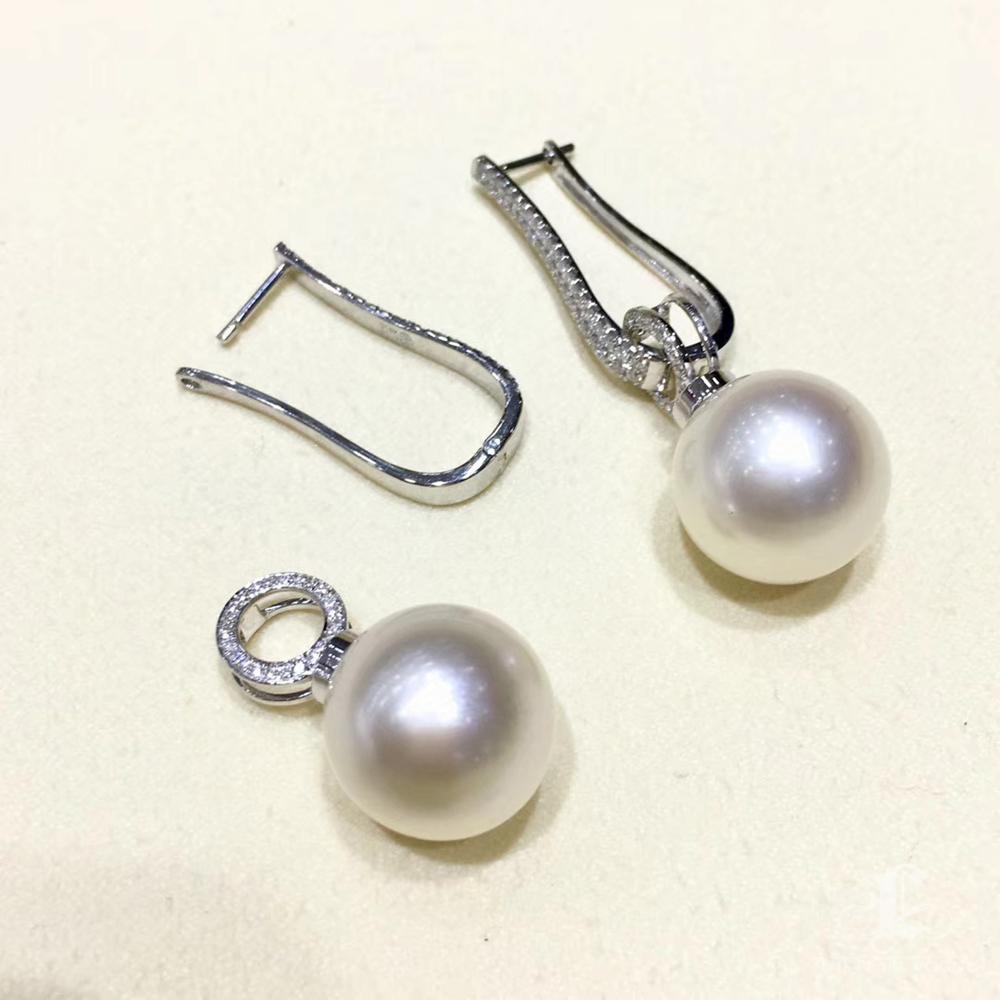 【Lustre Arc】Convertible 3-in-1 Versa Pearl Aurora South Sea Diamond Earrings For Sale 3