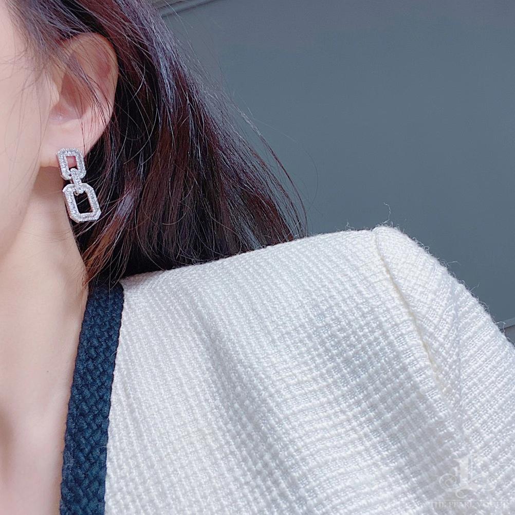 【Pendientes de Geometría Esculpida】Convertible Geolink Aurora Perla del Mar del Sur y Diamante en venta 5