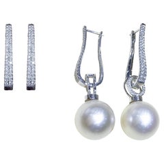 【Lustre Arc】Convertible 3-in-1 Versa Pearl Aurora South Sea Diamond Earrings