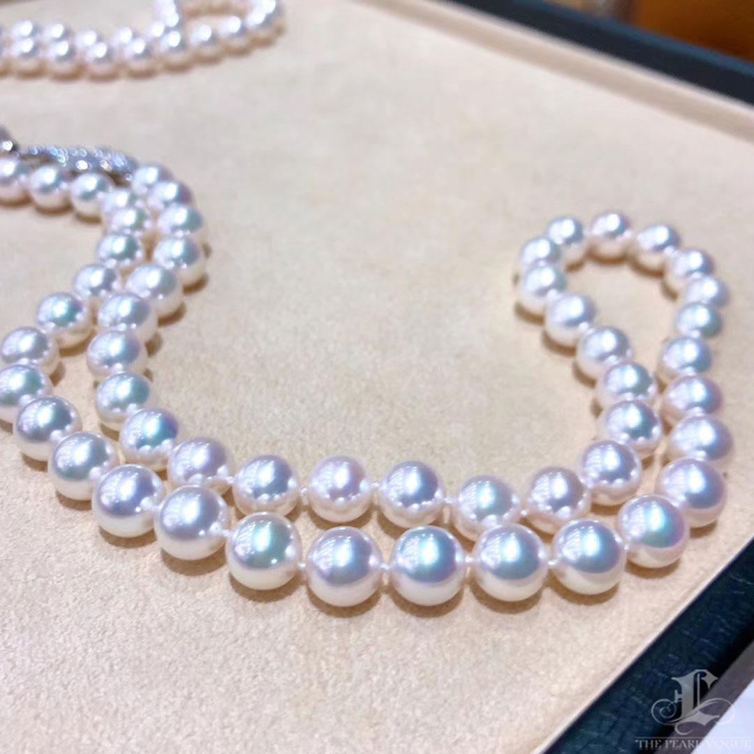 【Lustre Arc】Bloom-Heart Aurora AAA Akoya Pearl Diamond Convertible Necklace For Sale 2