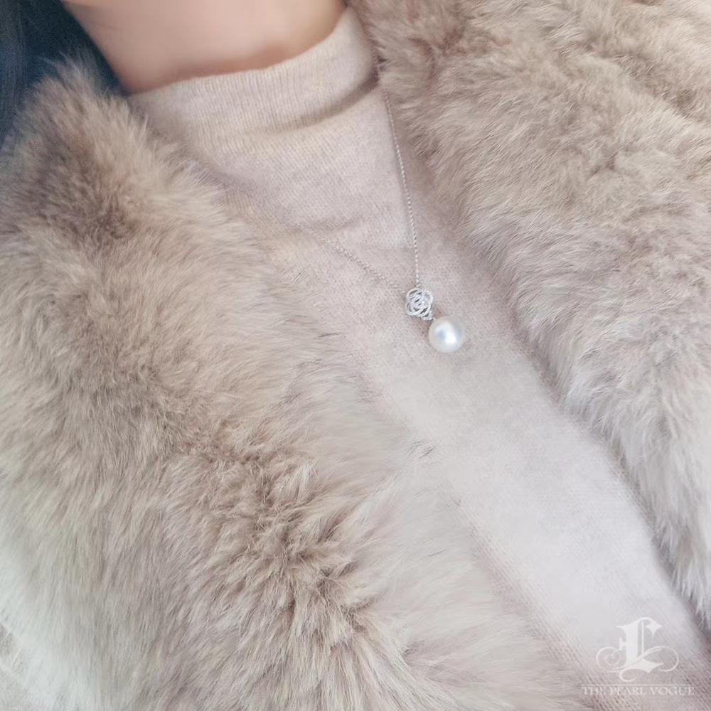 【Lustre Arc】Adjustable Knot Aurora AAAA South Sea Pearl Diamond Y Necklace en vente 6