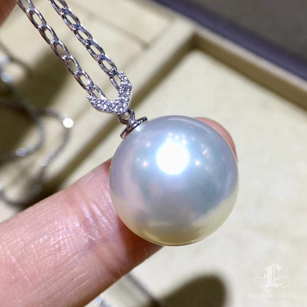 【Lustre Arc】Adjustable Knot Aurora AAAA South Sea Pearl Diamond Y Necklace Pour femmes en vente