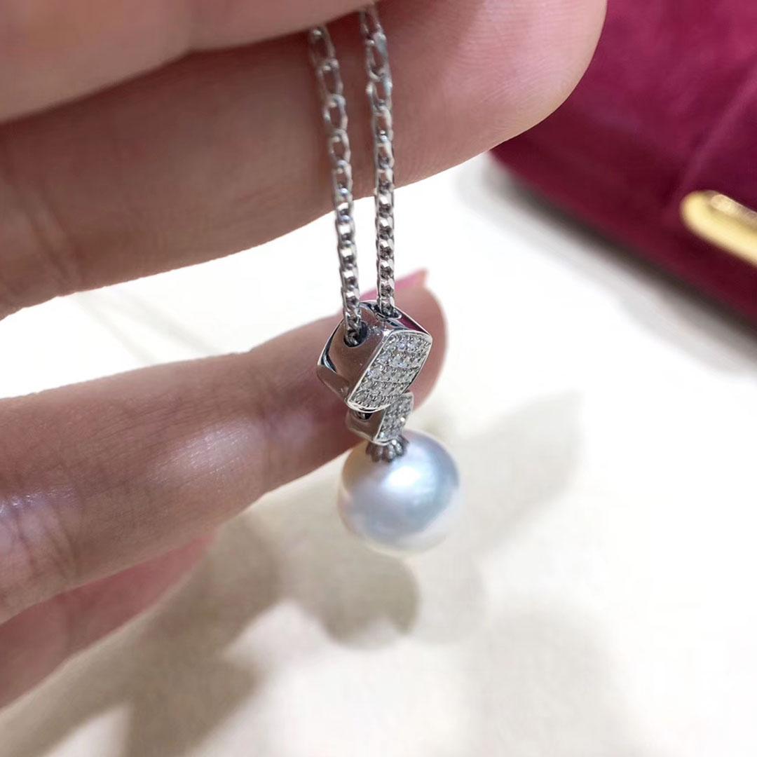 【Lustre Arc】Convertible Y-Line Aurora Perle des mers du Sud Pendentif Diamant en vente 1