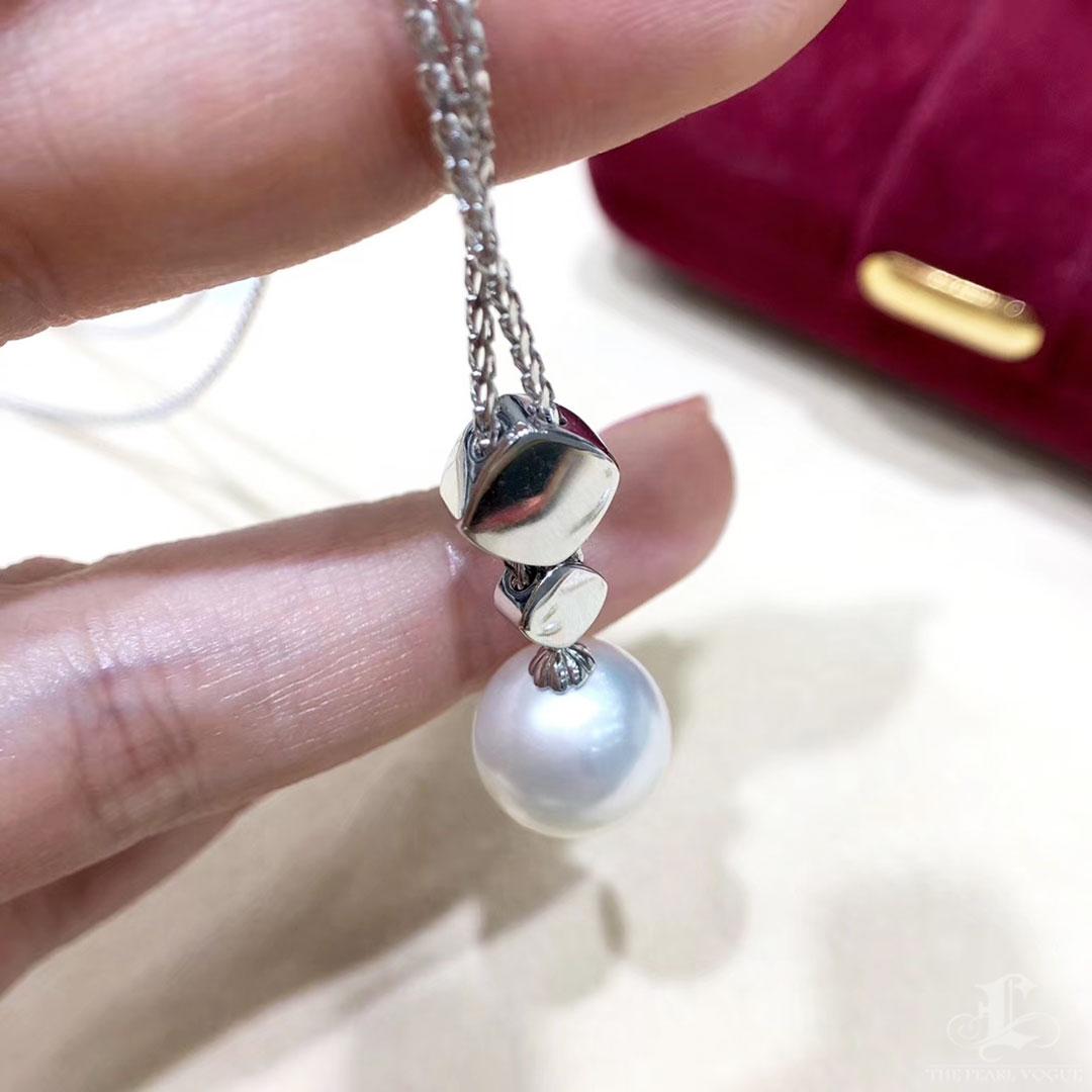 【Lustre Arc】Convertible Y-Line Aurora Perle des mers du Sud Pendentif Diamant en vente 2