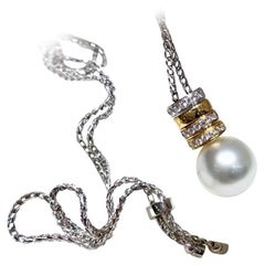 【Lustre Arc】Convertible Tricolor Y-Drop South Sea Pearl Diamond Necklace