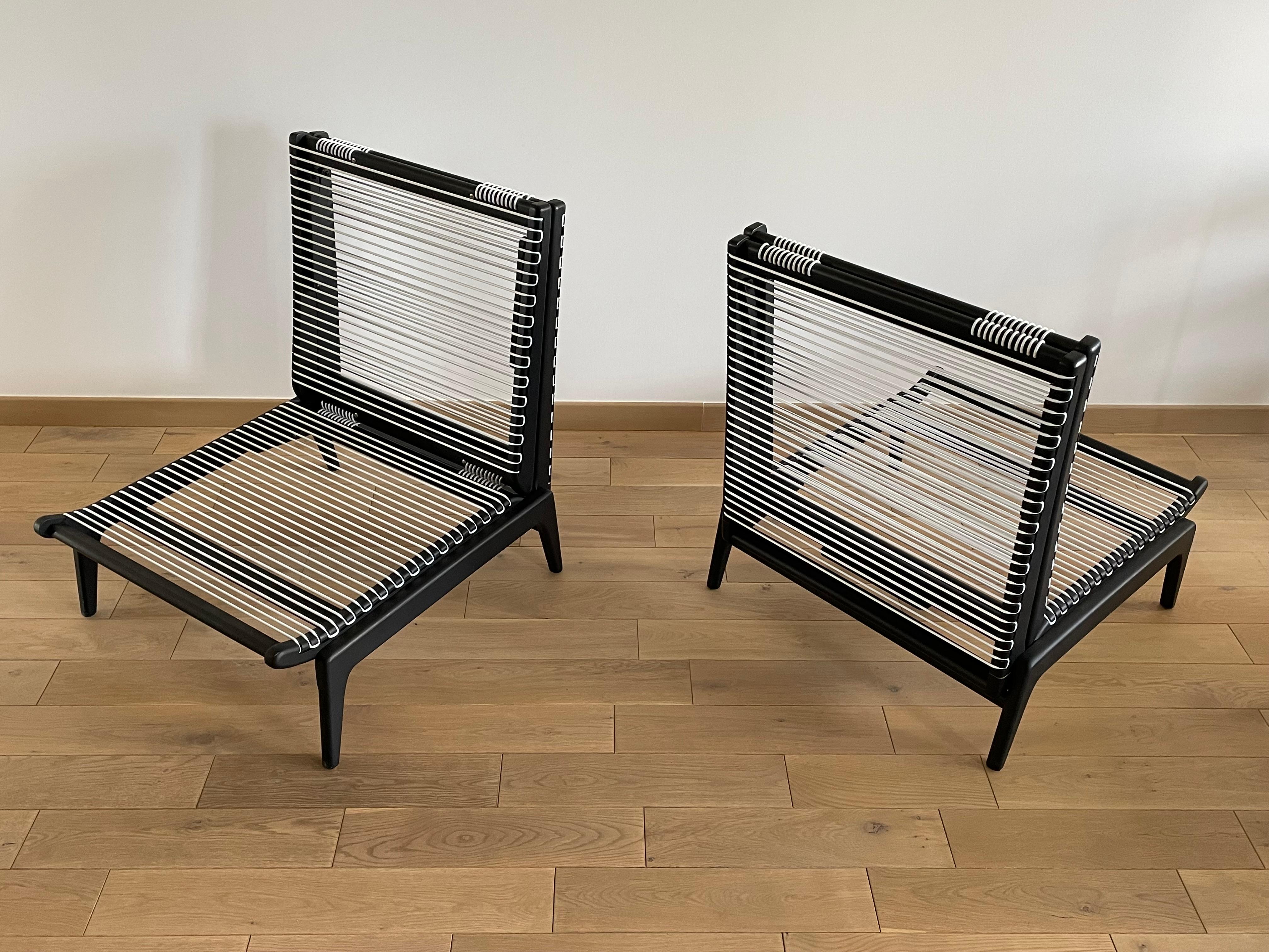 Umwandelbare Stühle von Georges Tigien, 1950er Jahre, 2er-Set, Set (20. Jahrhundert) im Angebot