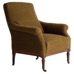 Convertible Chair-Lounge in Boucle by Pierre Frey, France Circa 1880