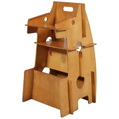 Convertible Children's High Chair, Desk and Rocker Combined, Netherlands, 1950