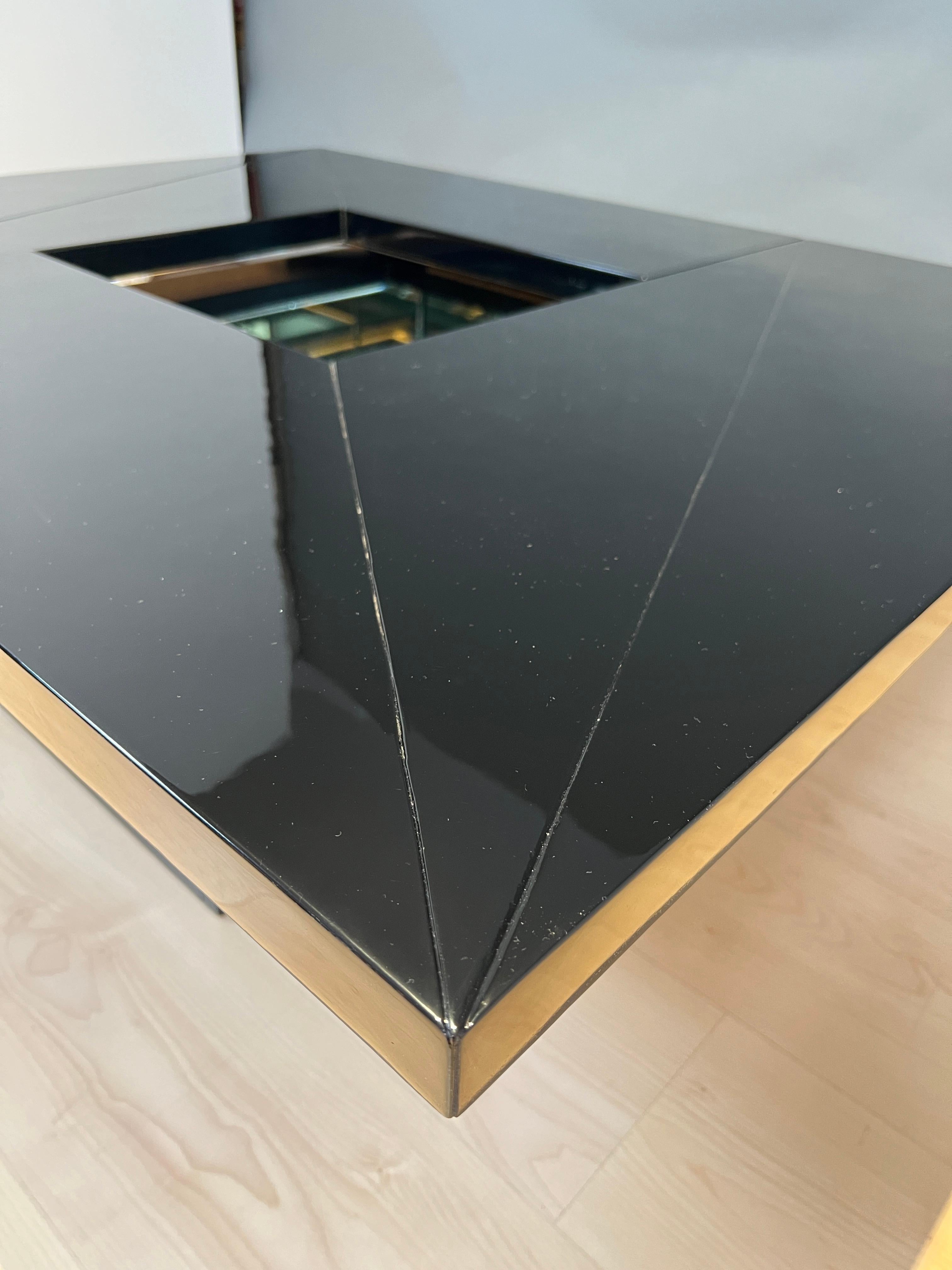Convertible Coffee Table by Roche Bobois, Black Lacquer, France, 1970s For Sale 3