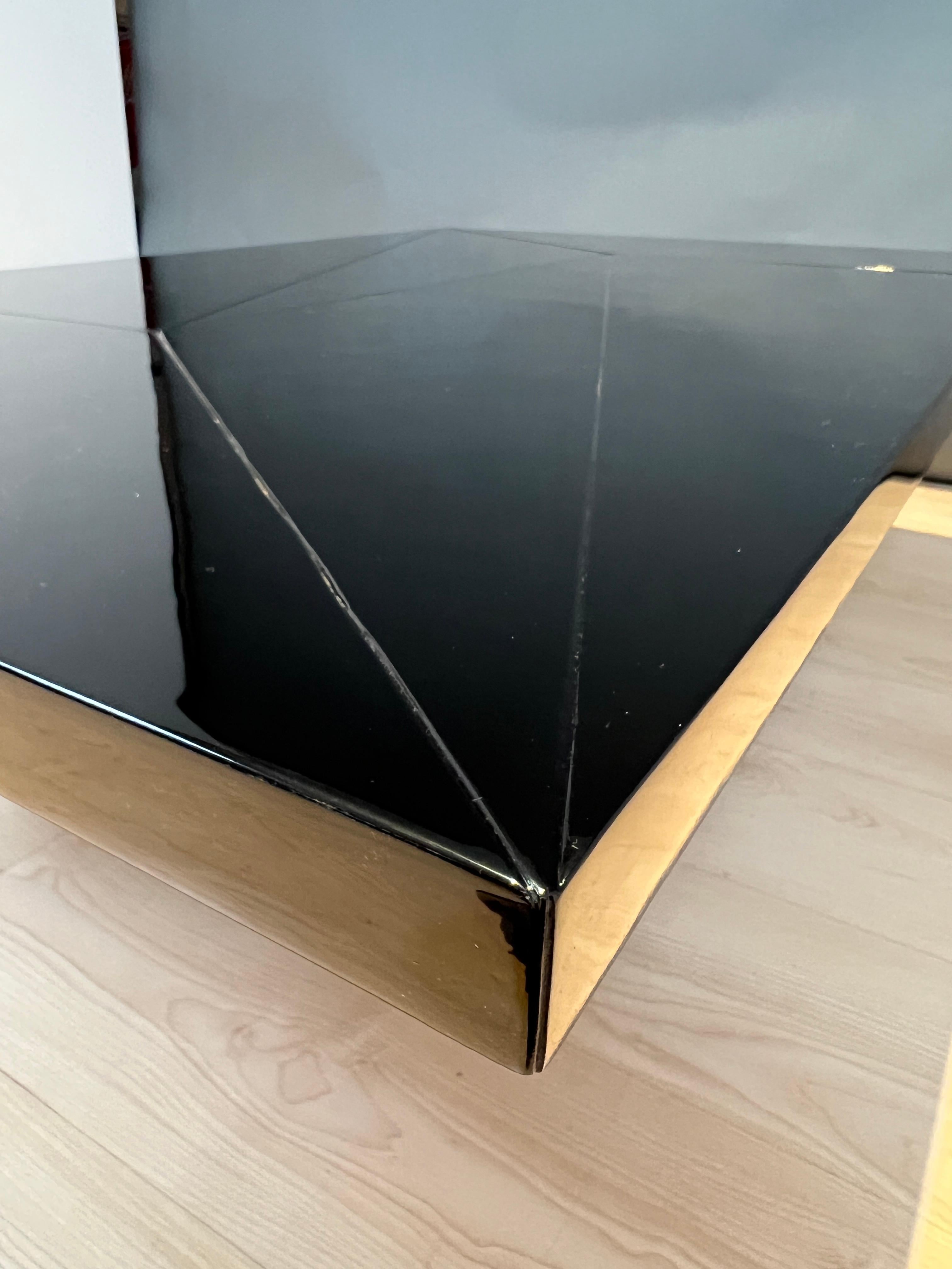 Convertible Coffee Table by Roche Bobois, Black Lacquer, France, 1970s For Sale 4