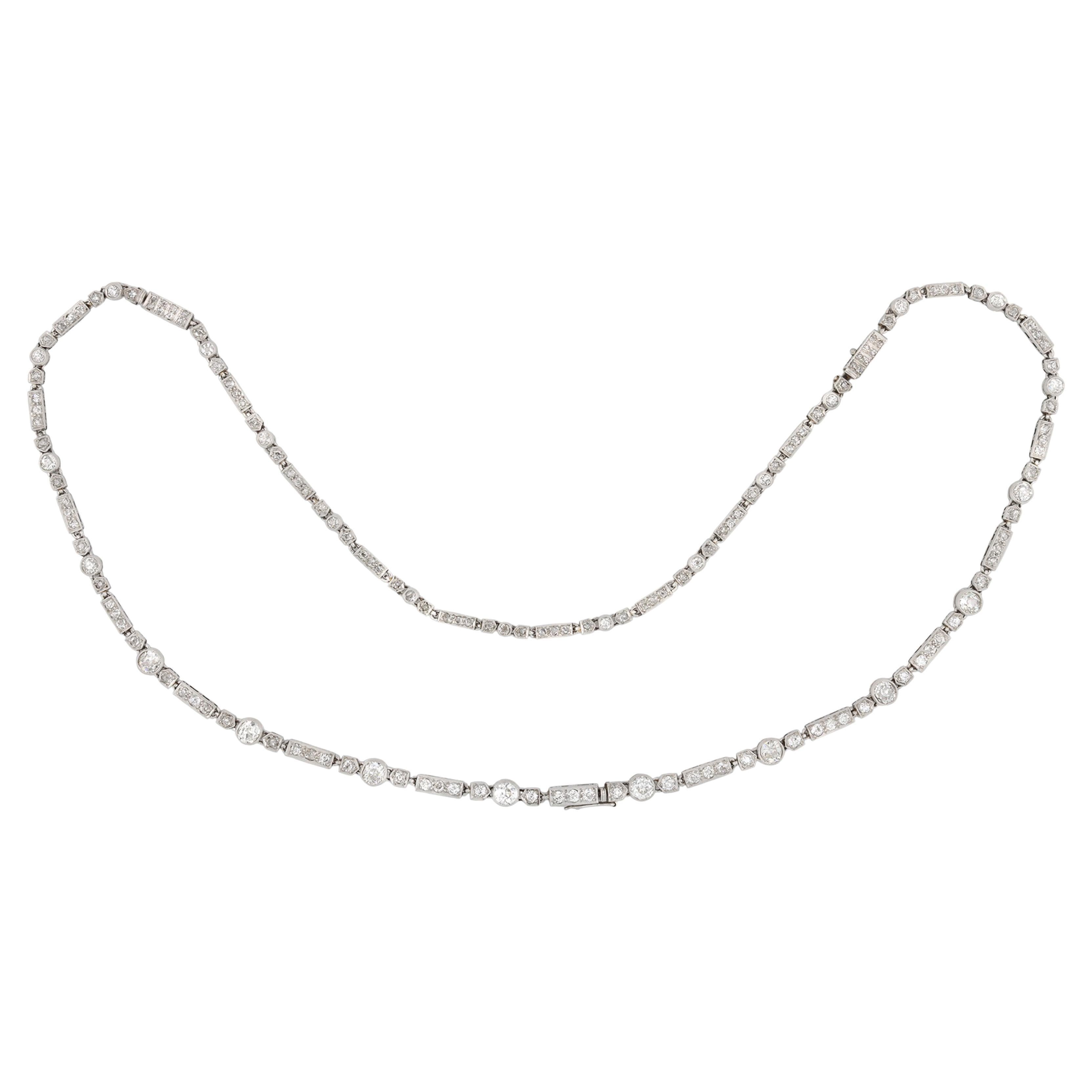 Convertible diamond necklace/bracelet, circa 1930 For Sale