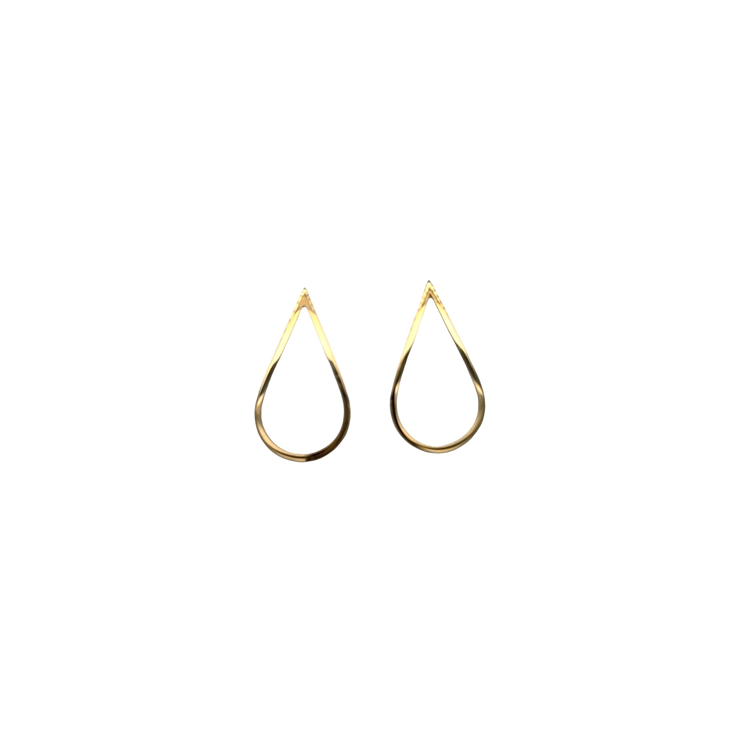 Convertible Double Teardrop Earrings – 14k Yellow Gold For Sale 1