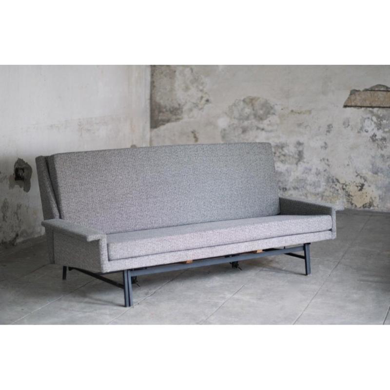 Convertible Fabric Sofa by René Jean Caillette for Steiner, 1961 For Sale 8