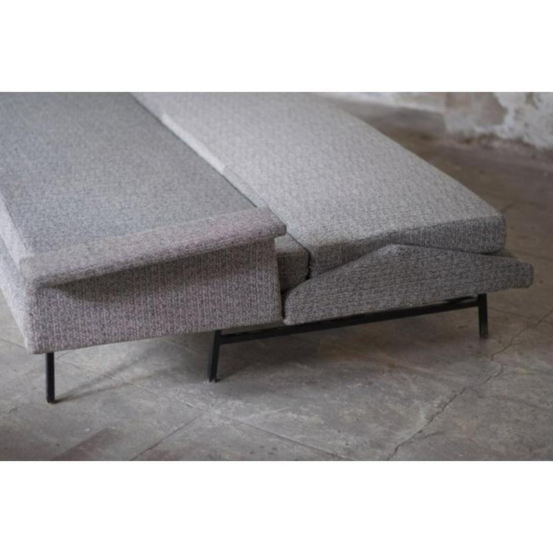 Mid-Century Modern Convertible Fabric Sofa by René Jean Caillette for Steiner, 1961 For Sale