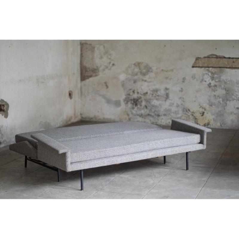 Convertible Fabric Sofa by René Jean Caillette for Steiner, 1961 For Sale 2