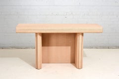 Convertible Grassclosth Console/Dining Table, 1970