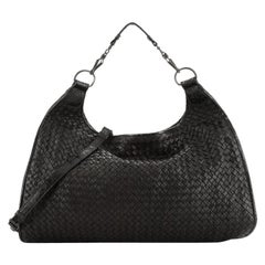 Convertible Hobo Intrecciato Nappa with Crocodile Large