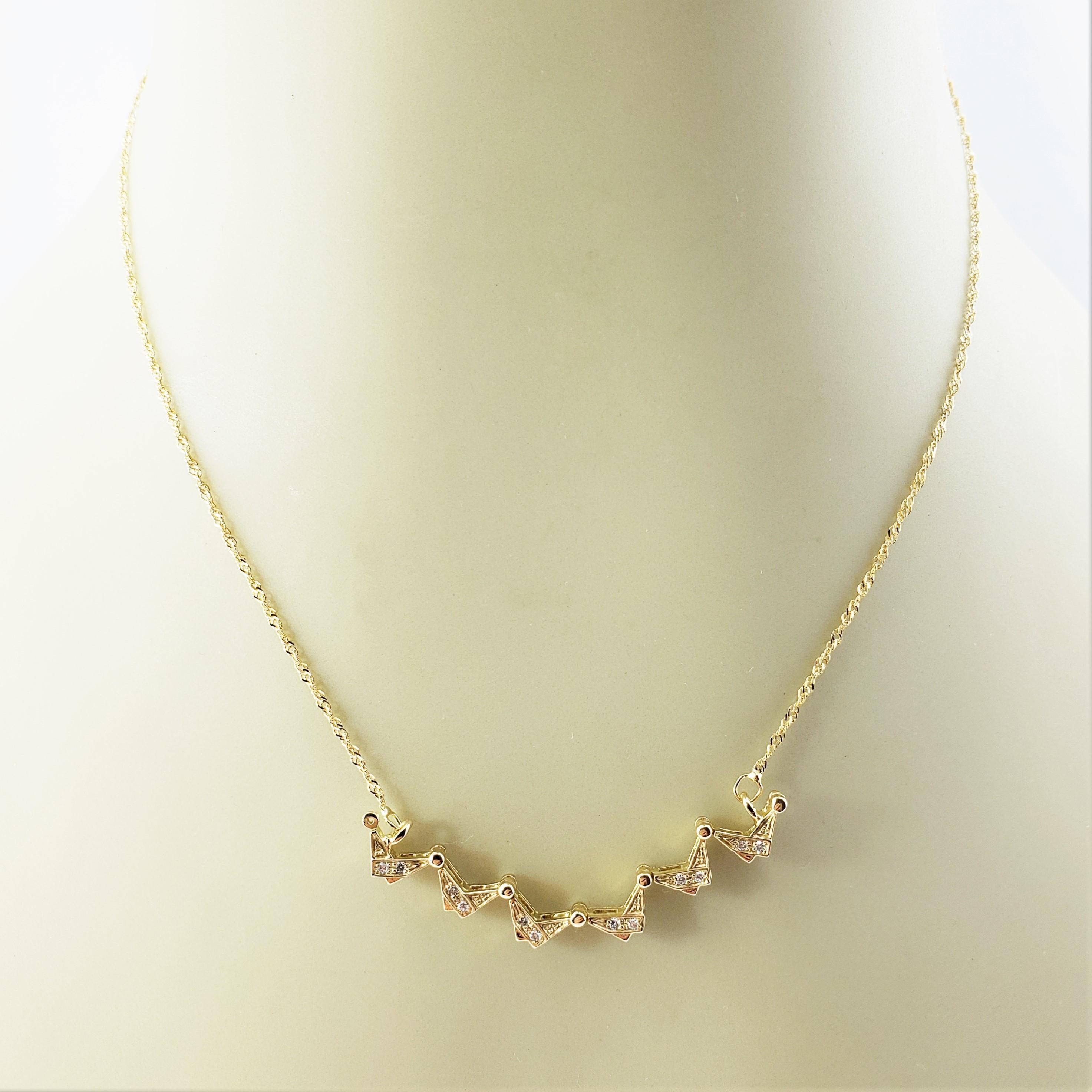 Women's Convertible Magnetic 14 Karat Yellow Gold Diamond Star of David Pendant Necklace