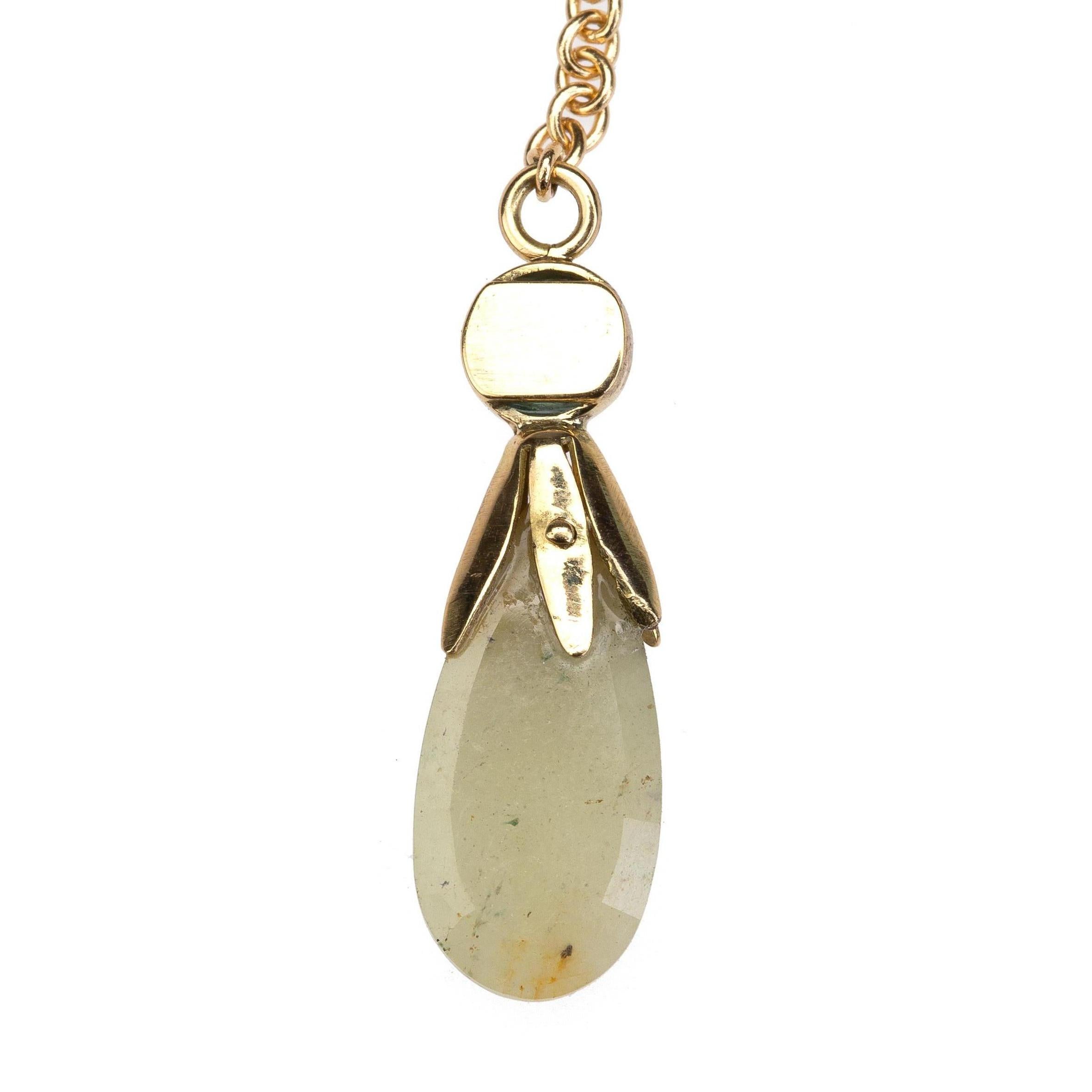 Artisan Convertible Necklace Faced Opal Malaquite Natural Pearls Tourmaline 18 k Gold For Sale