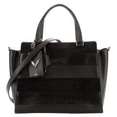 Convertible Open Tote Leather and Python Medium