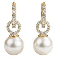 Convertible Pearl Hoop Earrings silver, gold