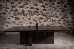 Convertible Ping Pong Game & Dining Table in Solid Black Pine by No Age Studio