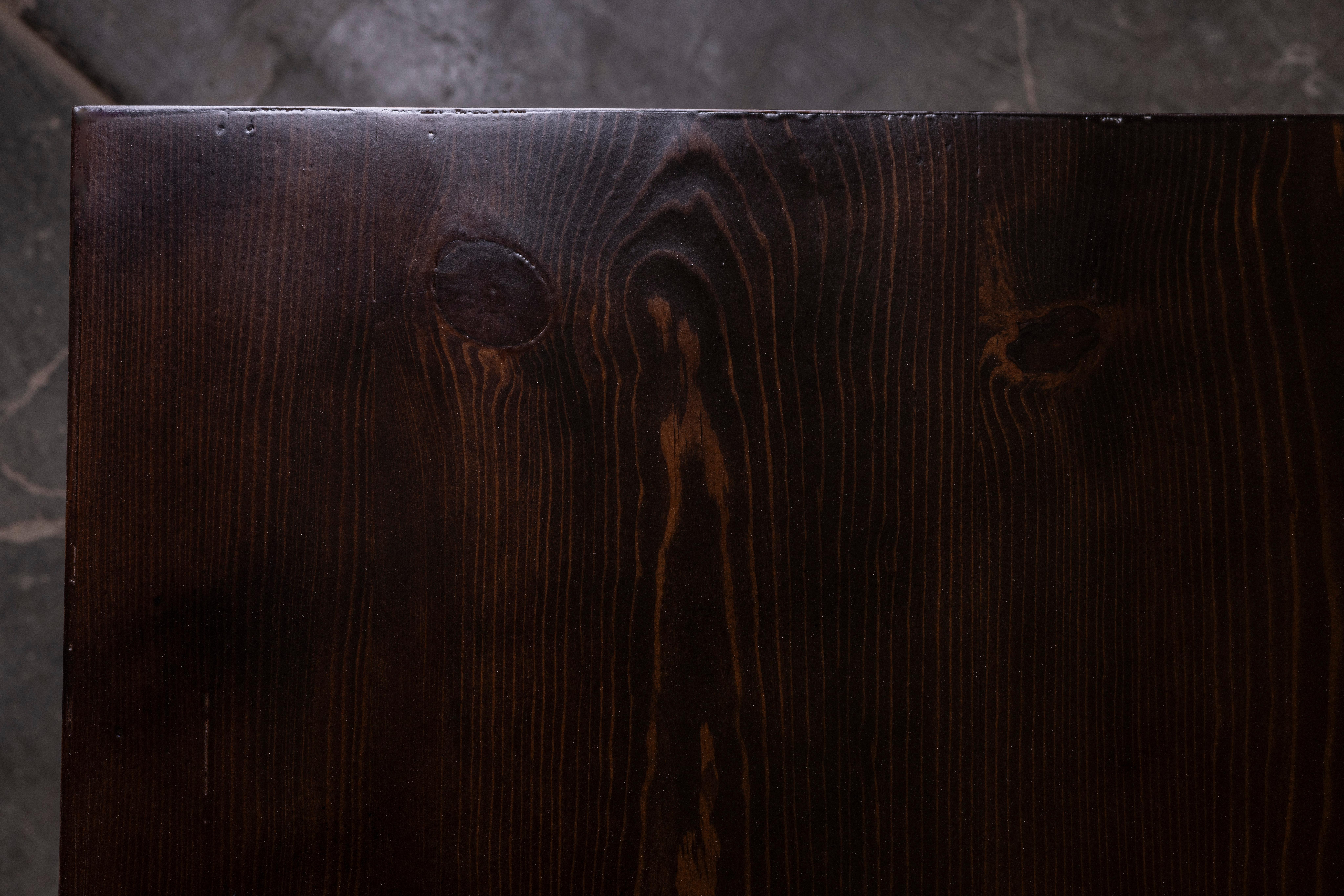 Mexican Convertible Ping Pong Game & Dining Table in Solid Black Pine by No Age Studio For Sale