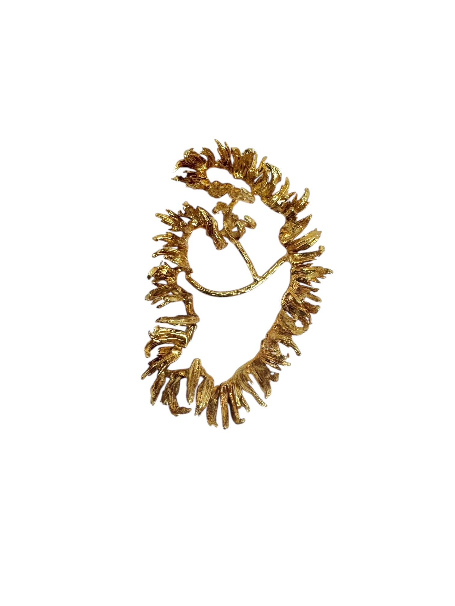 Convertible Platinum and 18K Gold Diamond Brooch For Sale 1