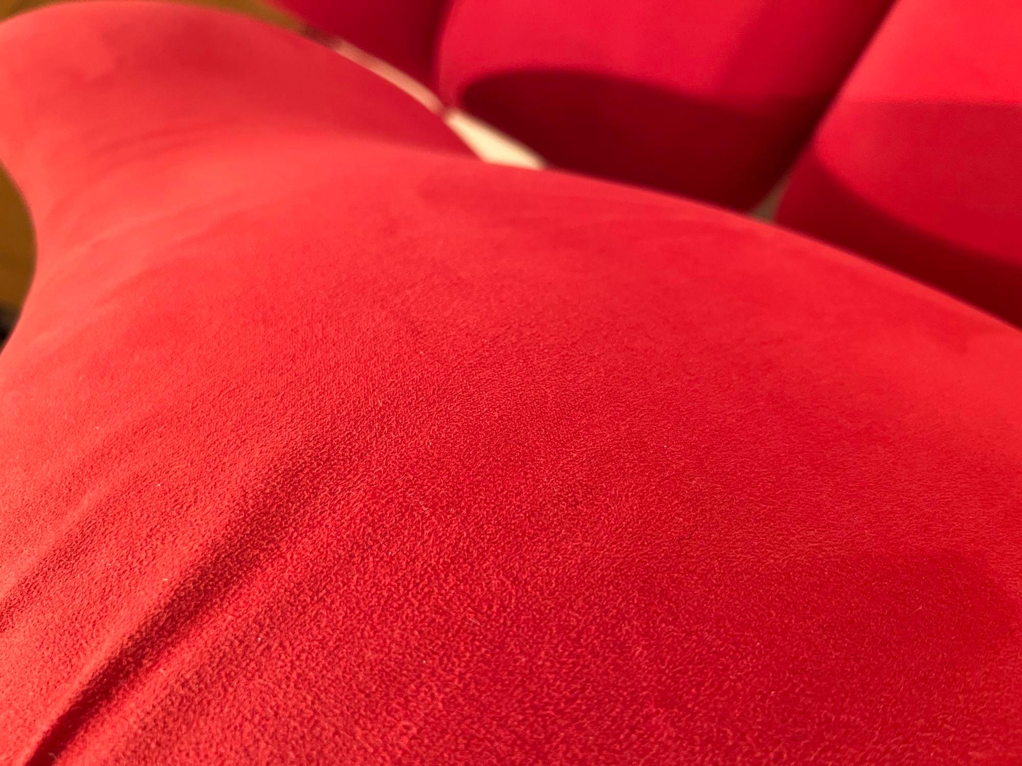 Sofá convertible de diseño postmoderno de Bonaldo, tela roja, Italia circa 1980 en venta 13