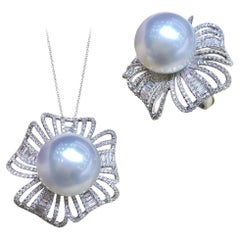 【Vine Symphony】Convertible Radiant Fan Aurora South Sea Pearl Ring Pendant