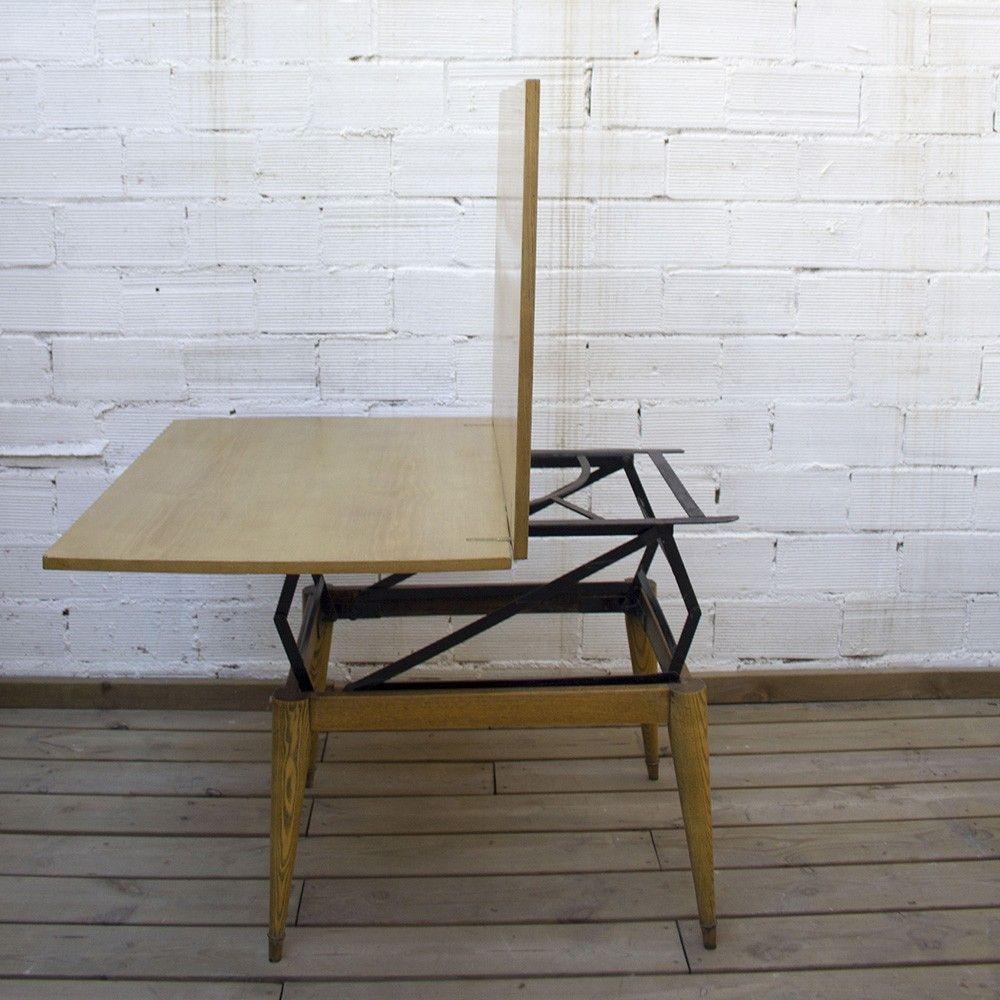 Convertible Revelation Table by Albert Ducrot for Ducal, 1950s In Excellent Condition For Sale In Barcelona, Barcelona