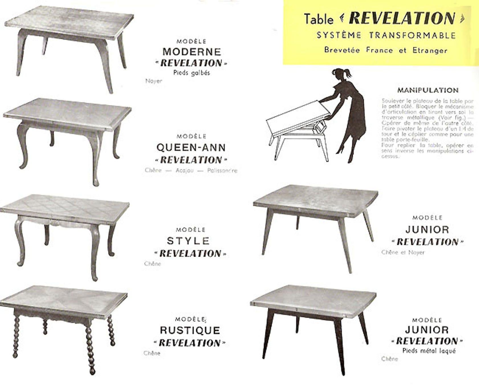 Plywood Convertible Revelation Table by Albert Ducrot for Ducal, 1950s For Sale