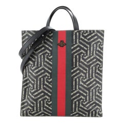 Convertible Soft Open Tote Caleido Print GG Coated Canvas