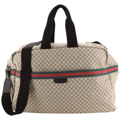 Convertible Web Duffle Carry On Bag Diamante Canvas Large