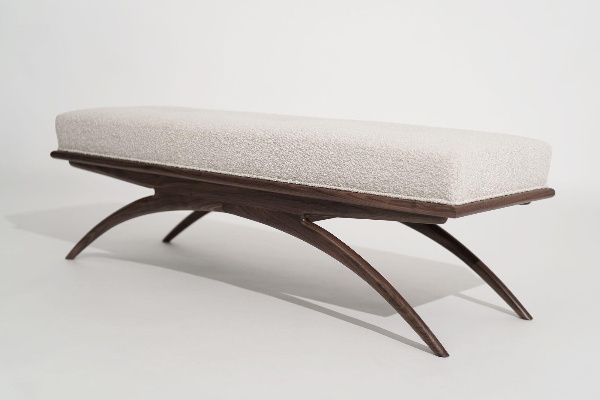 Convex Bench Series 60 in Natural Walnut In New Condition For Sale In Westport, CT