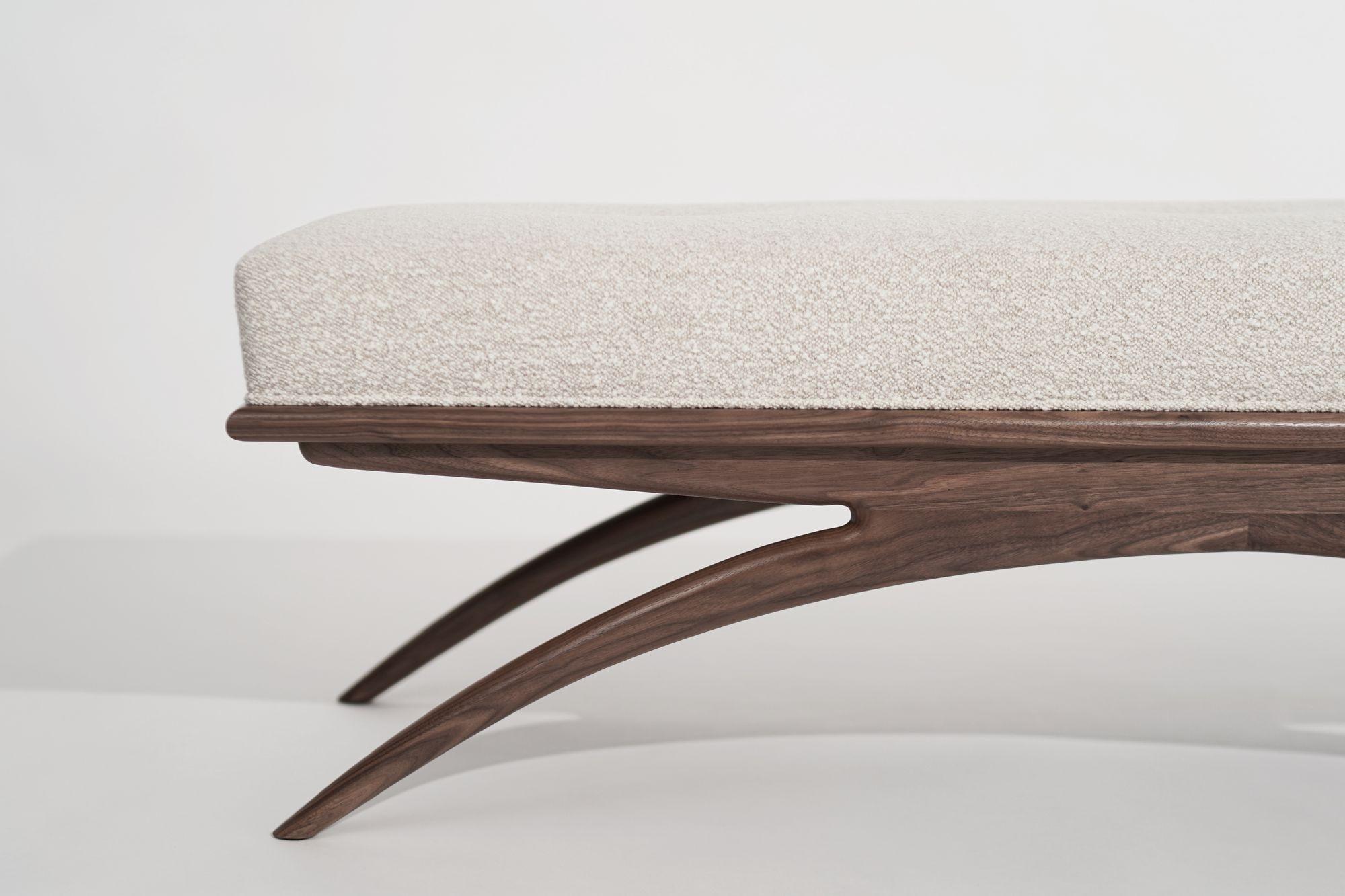 Convex Bench Series 60 in Natural Walnut For Sale 3