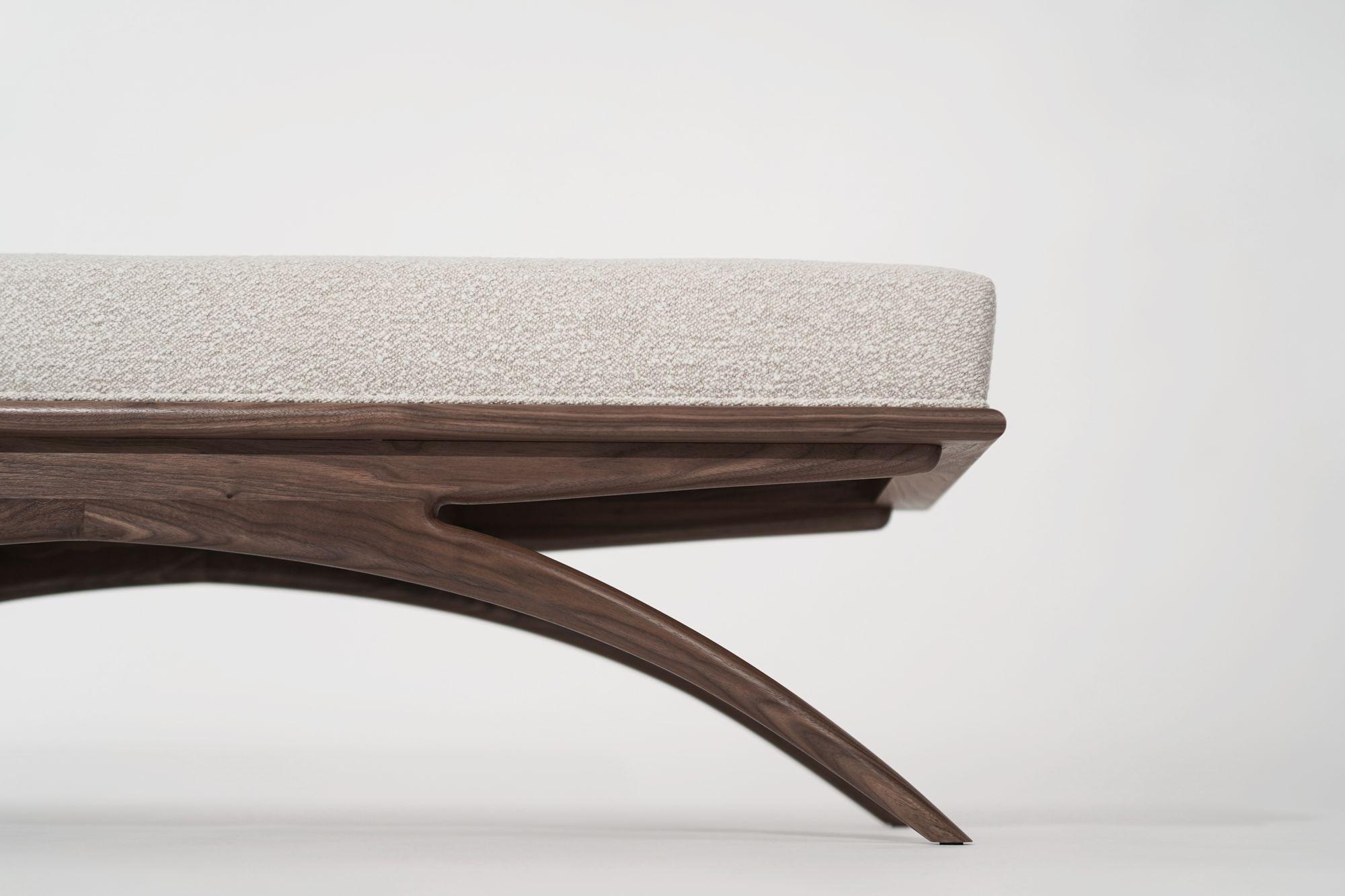 Convex Bench Series 60 in Natural Walnut For Sale 4