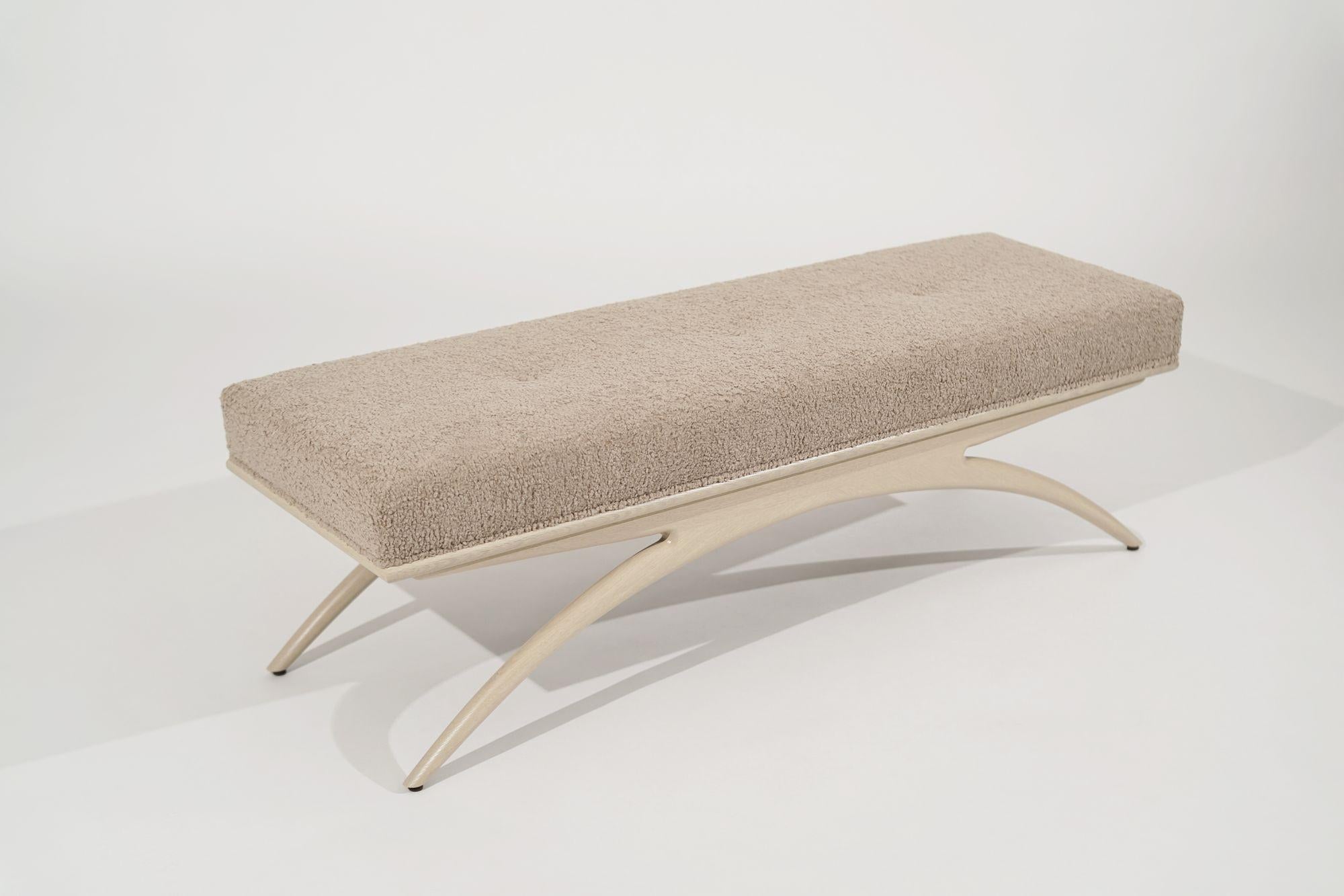 American Convex Bench Series 60 in White Oak For Sale