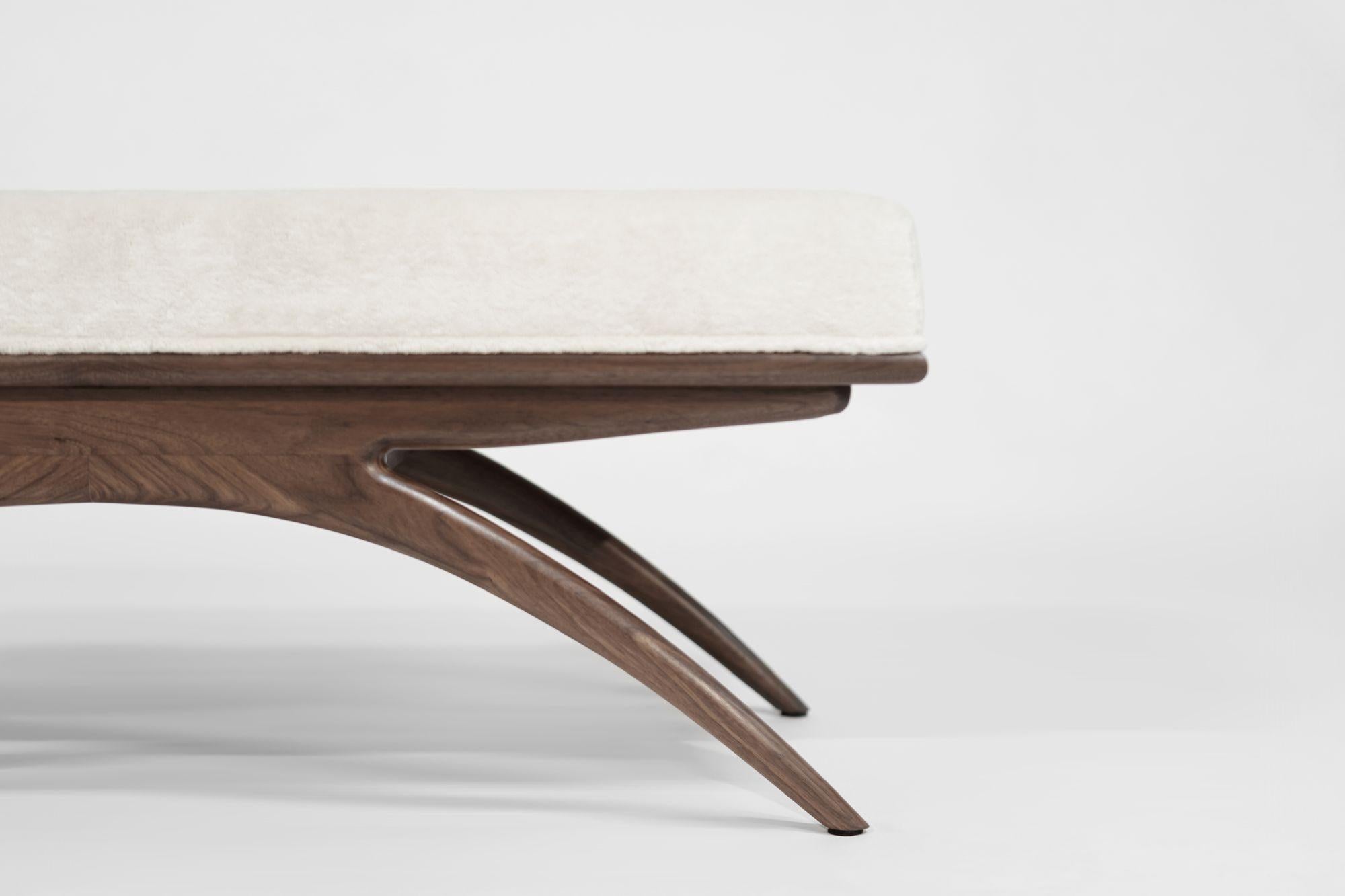Convex Bench Series 48 in Natural Walnut For Sale 3