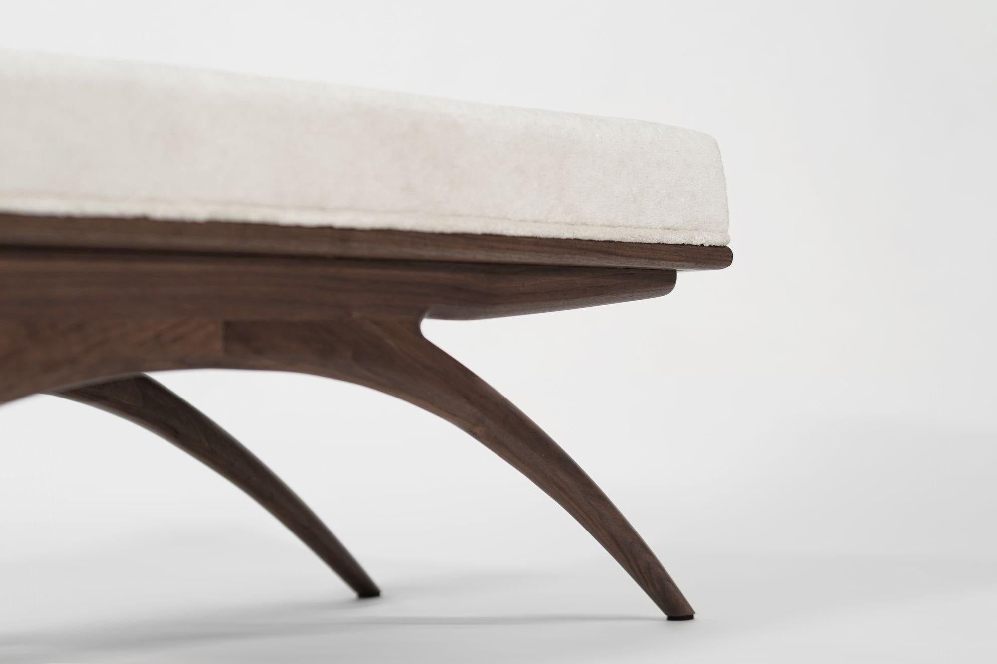 Convex Bench Series 48 in Natural Walnut For Sale 1