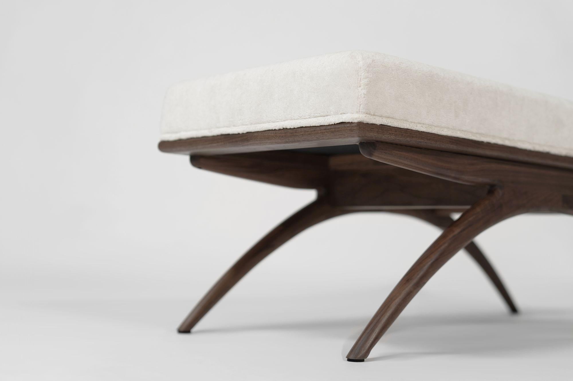 Convex Bench Series 48 in Natural Walnut For Sale 2
