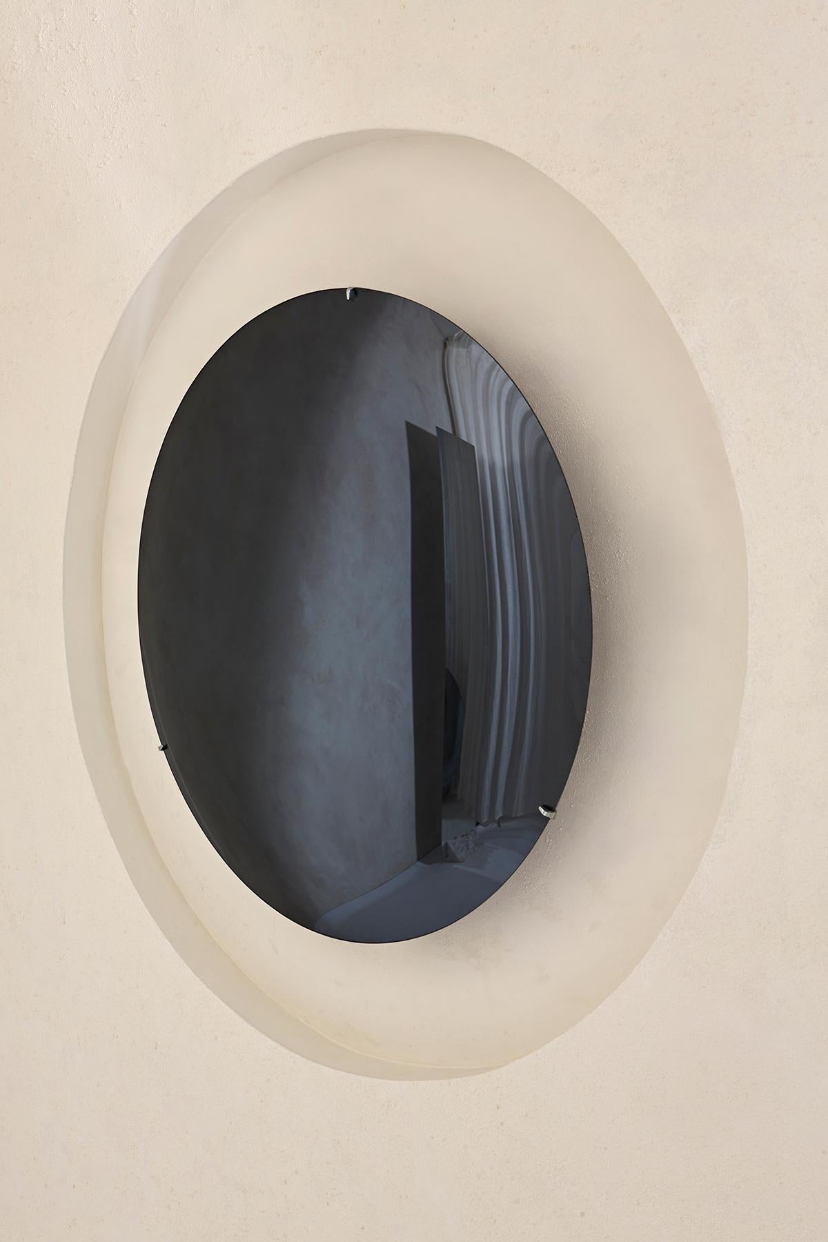 Turc Miroir noir convexe par Homa en vente