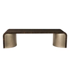 Table basse en bronze convexe