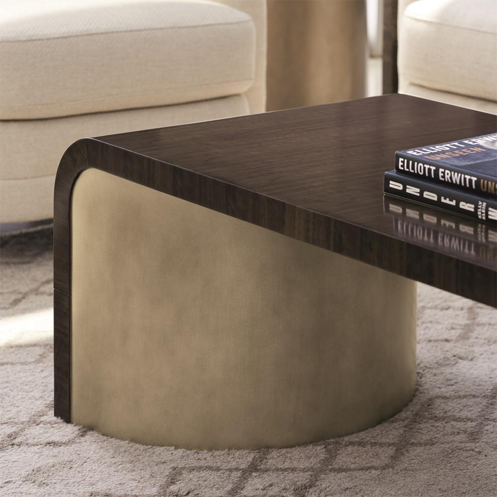 Contemporary Convex Bronze Coffee Table For Sale
