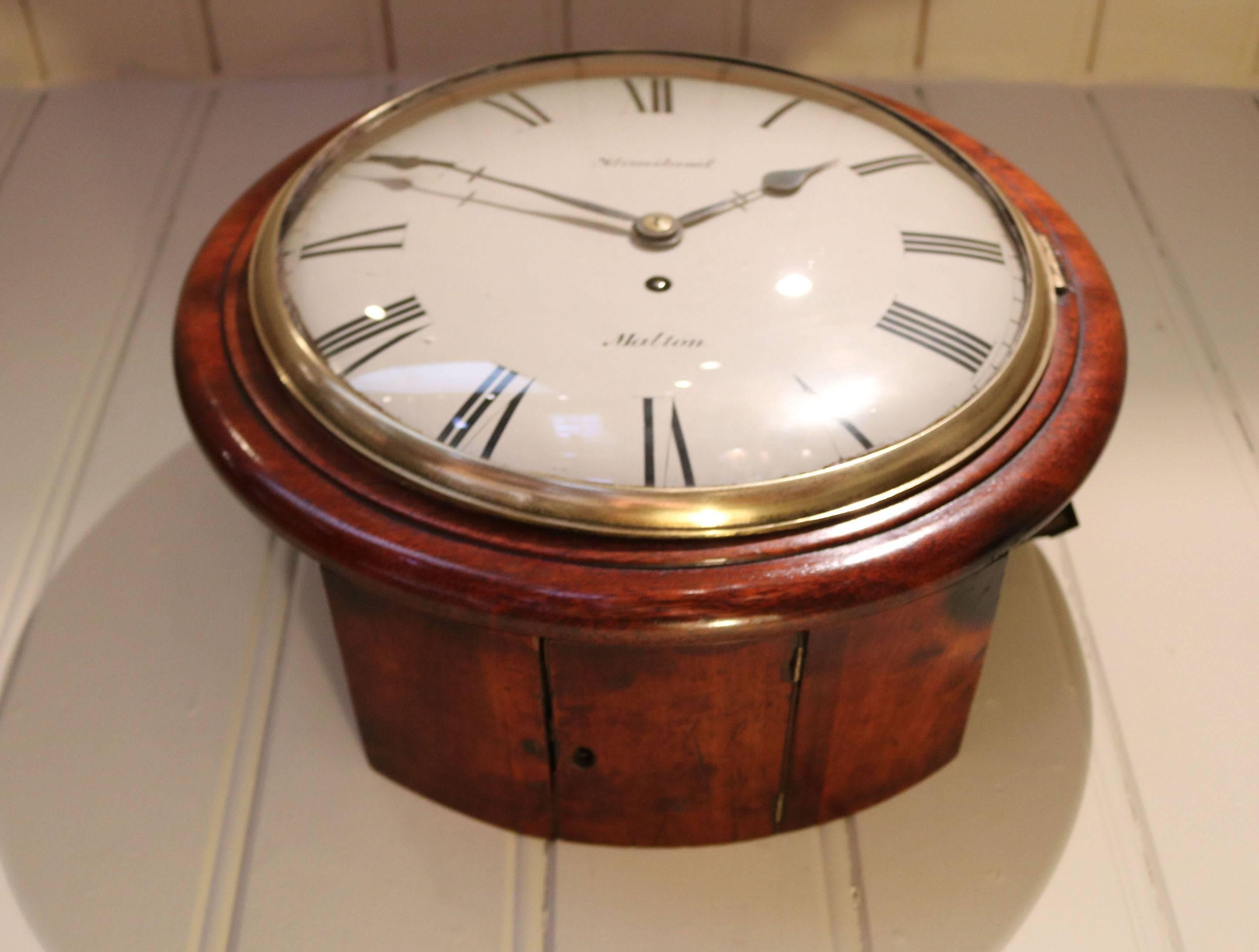 Convex Fusee Dial Clock In Good Condition For Sale In Buckinghamshire, GB