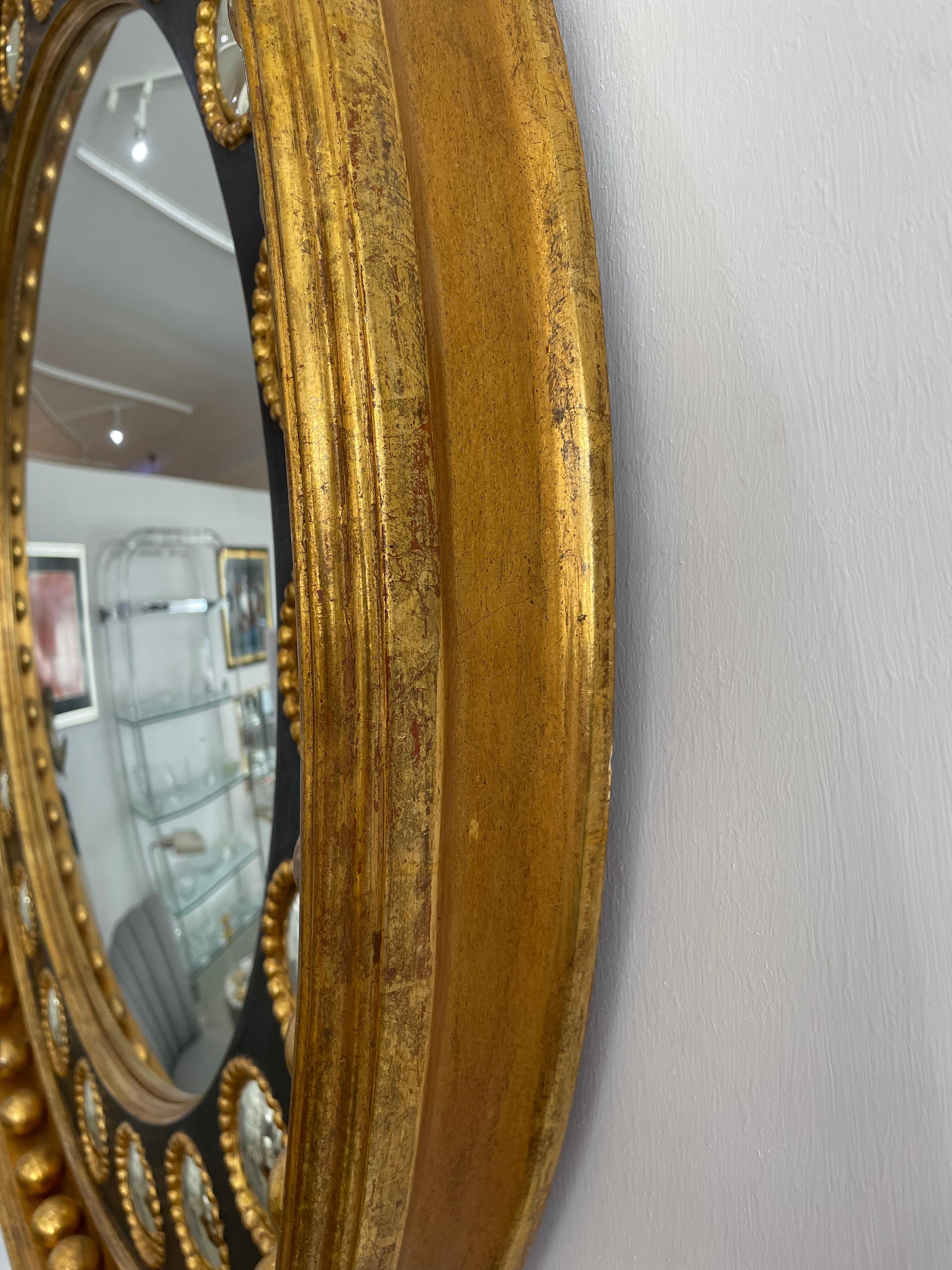 Convex Mirror by Mirror Fair In Good Condition For Sale In West Palm Beach, FL